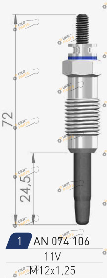 Свеча накаливания A-N PARTS 074 106
